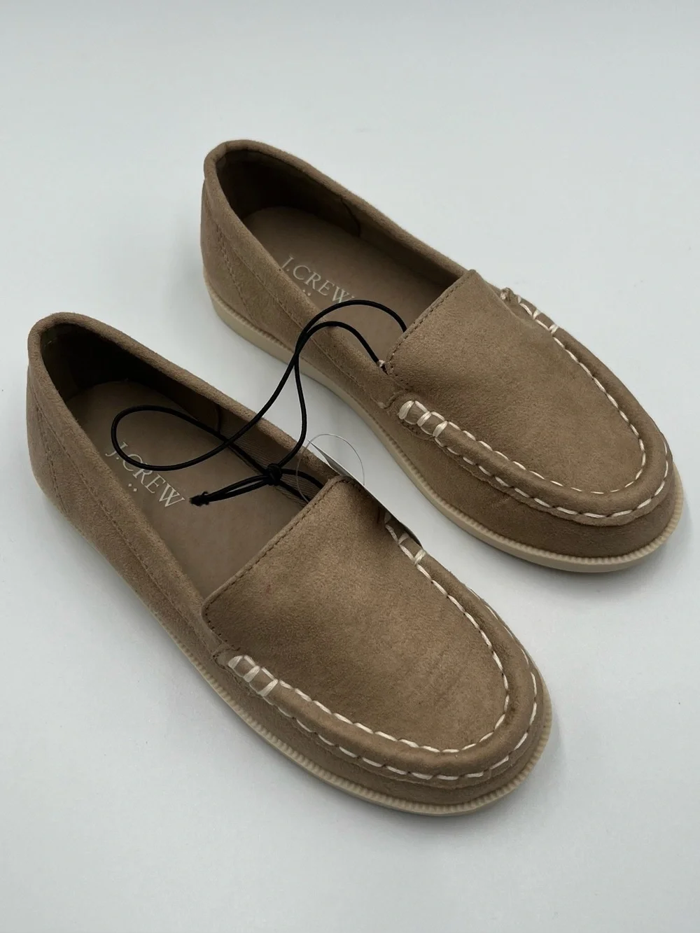 J. Crew Boys' Dusty Tan Sueded Loafers, Size 12 NWT
